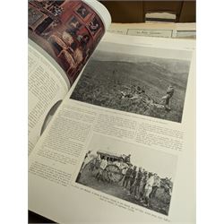 Collection of French L'Illustration Journal Universel magazines, a modern postcard album and The Leisure Hour
