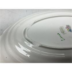 Shelley Melody pattern tea service for six, to include teapot, teapot stand, hot water jug, milk jug, covered sucrier, teacups and saucers, cake plates etc (31)