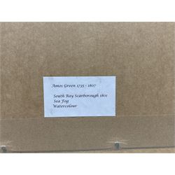 Amos Green (British 1735-1807): Scarborough from White Nab through Fog, watercolour unsigned c.1801, 21cm x 35cm