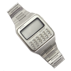  Seiko Calculator C153-5007 stainless steel quartz wristwatch, serial number 892965, in original box   