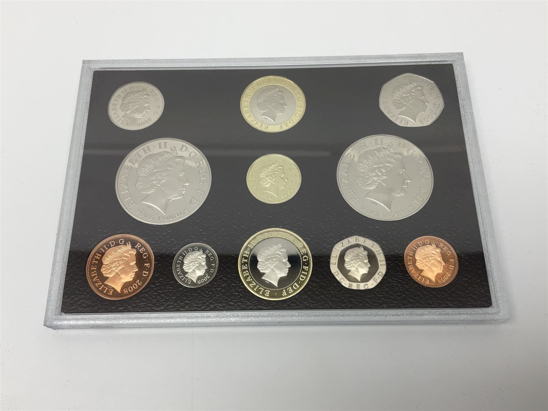 The Royal Mint United Kingdom 2008 executive proof coin set, boxed with certificate