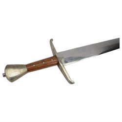 Selection of reenactment related items, including Archers sword, helmet and shield, with another helmet and chain mail 