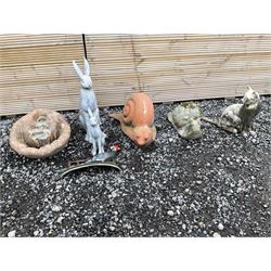 Selection of garden animals such as snails, rabbits, cat and other  - THIS LOT IS TO BE COLLECTED BY APPOINTMENT FROM DUGGLEBY STORAGE, GREAT HILL, EASTFIELD, SCARBOROUGH, YO11 3TX