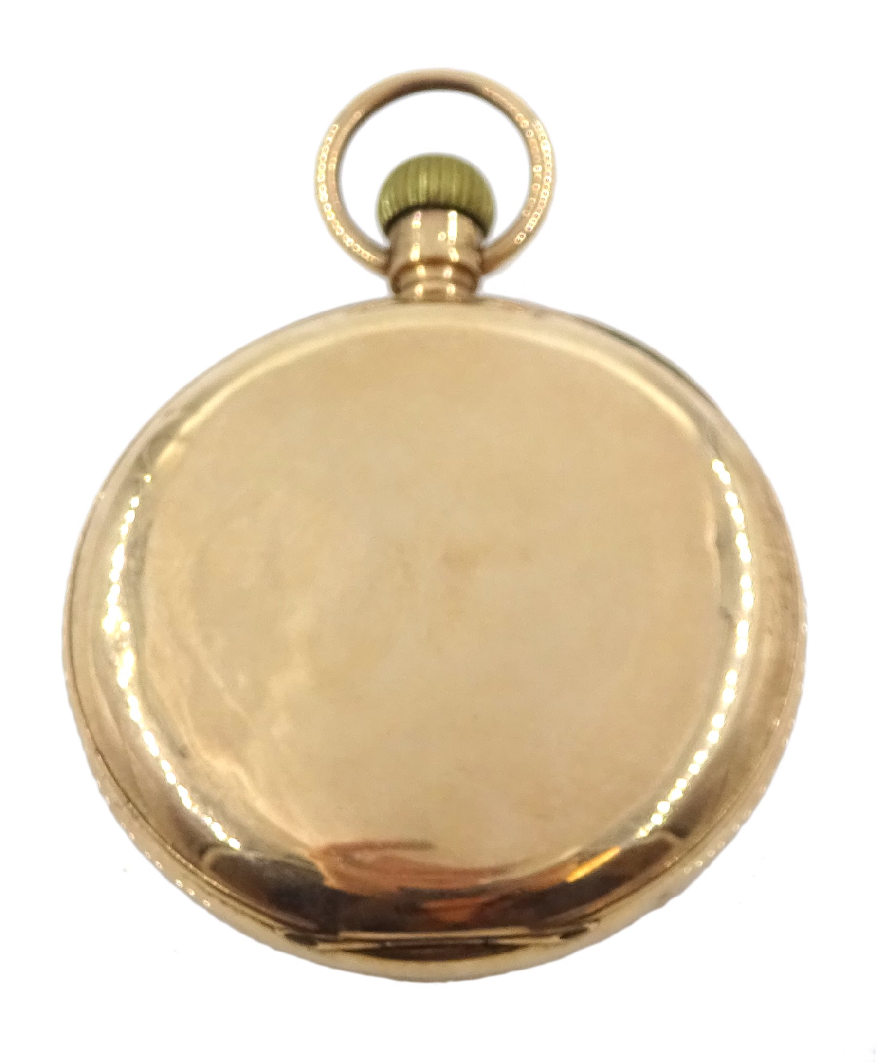 Early 20th century 9ct gold pocket watch by Waltham U.S.A, top wind, movement No.21718518, case by Benson Brothers, Chester 