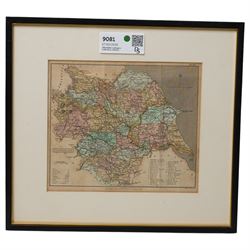 Collection of vinyl records including Elton John, Mike Oldfield, Al Stewart, Cliff Richards etc; together with a 19th century map of Yorkshire