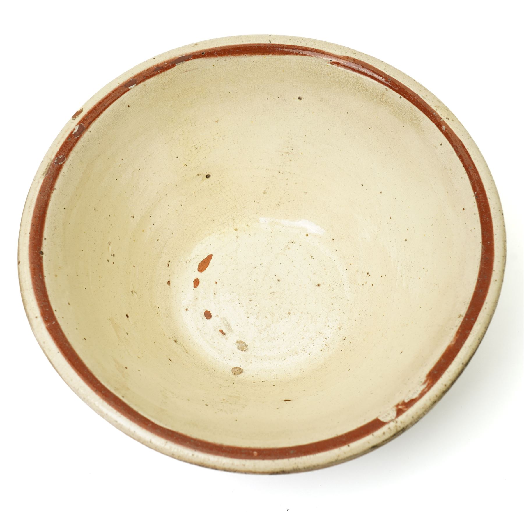 Victorian terracotta pancheon bowl, H14cm 