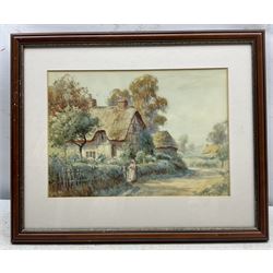 Sidney Valentine Gardner (Staithes Group 1869-1957): 'Magpie Cottage Welford on Avon', watercolour signed, titled verso 24cm x 34cm