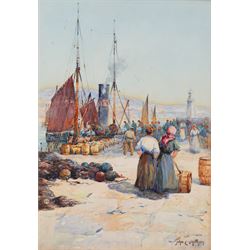 John Ernest Aitken (Scottish 1881-1957): 'Herrings for the Continent', watercolour signed,...