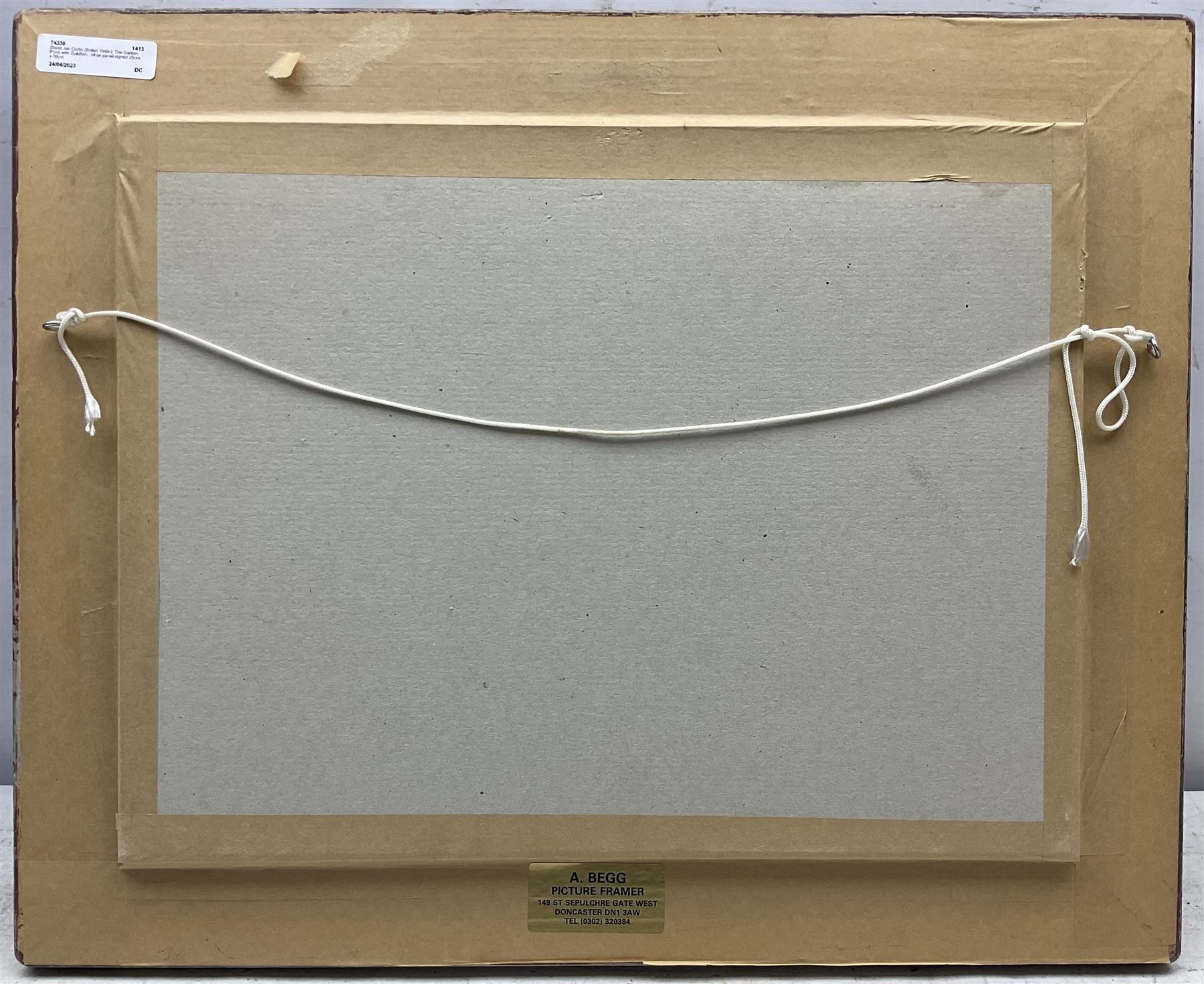 David Jan Curtis (British 1948-): The Garden Pond with Goldfish, oil on panel signed 29cm x 39cm
