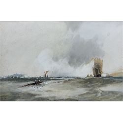 Frank Henry Mason (Staithes Group 1875-1965): Off Scarborough, watercolour signed 26cm x 40cm