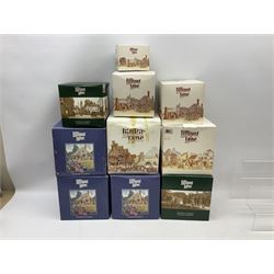 Ten Lilliput Lane winter (snowed) cottages, to include Yuletide Inn, The Christmas Present and Kerry Lodge, all boxed with deeds