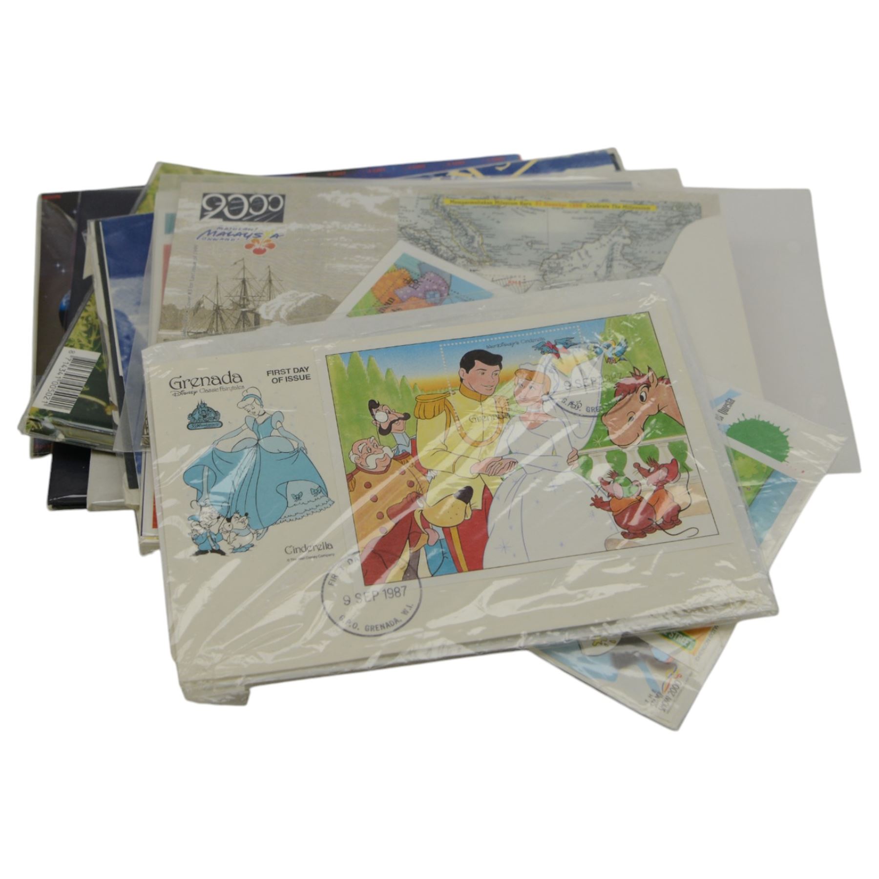 Stamps including Benham commemorative postmarked part sheets, various covers from the 'Royal Mail Millennium Collection', China modern commemorative stamps including 1997, 1998, 1999, 2000, 2001 and 2002, Queen Elizabeth II pre and post decimal issues etc, in various albums, folders and loose 