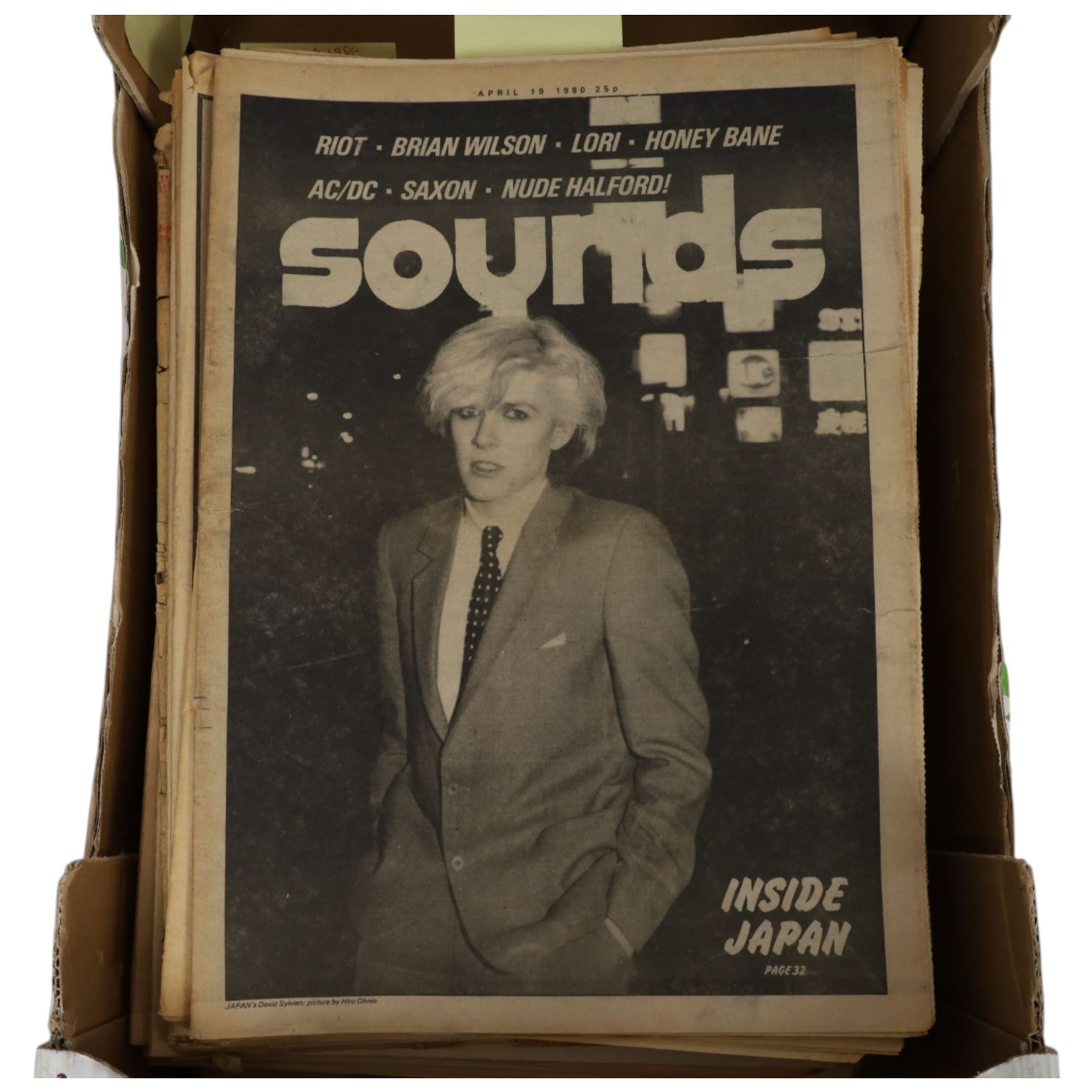 1980s 'Sounds' music magazines, approximately two-hundred and seventy spanning the years 1980-1986