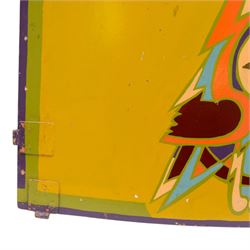 Pair of 20th century fairground waltzer panels, H70cm, W80cm