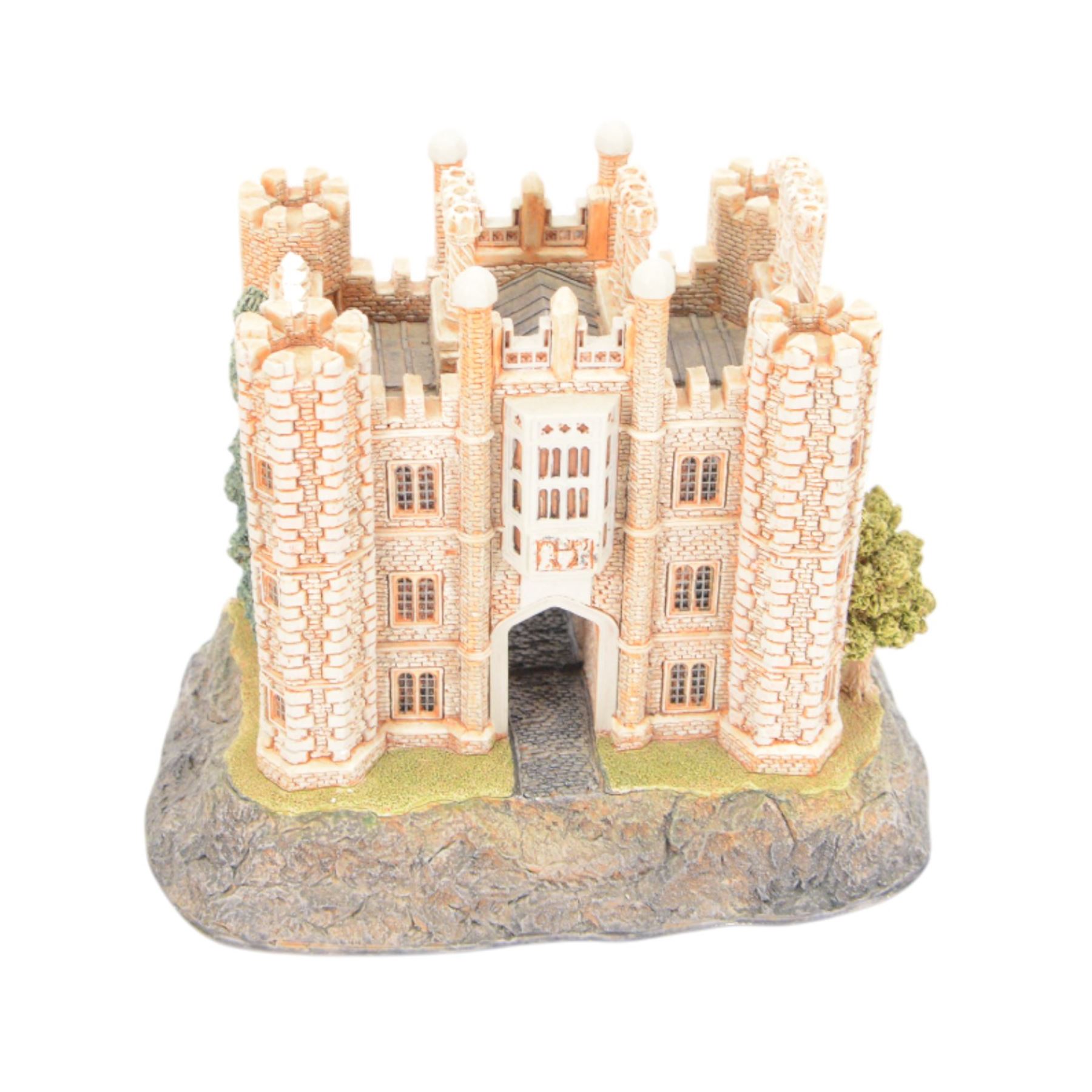 Five Lilliput Lanes, comprising Big Ben, Edinburgh Castle, London Bridge, Hampton Court and Round Tower, all with original boxes  