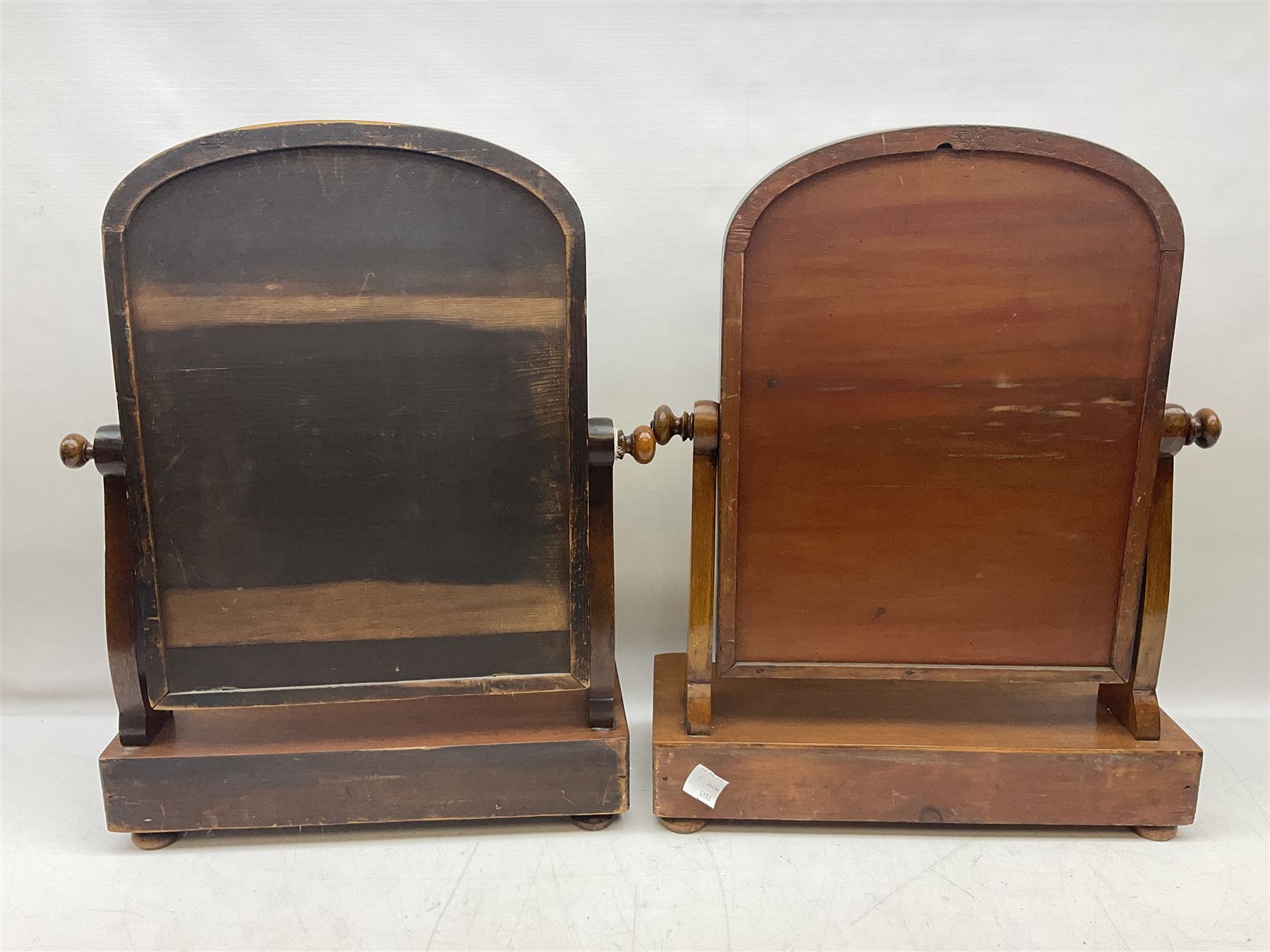 Two Victorian dressing table mirrors, tallest H58cm