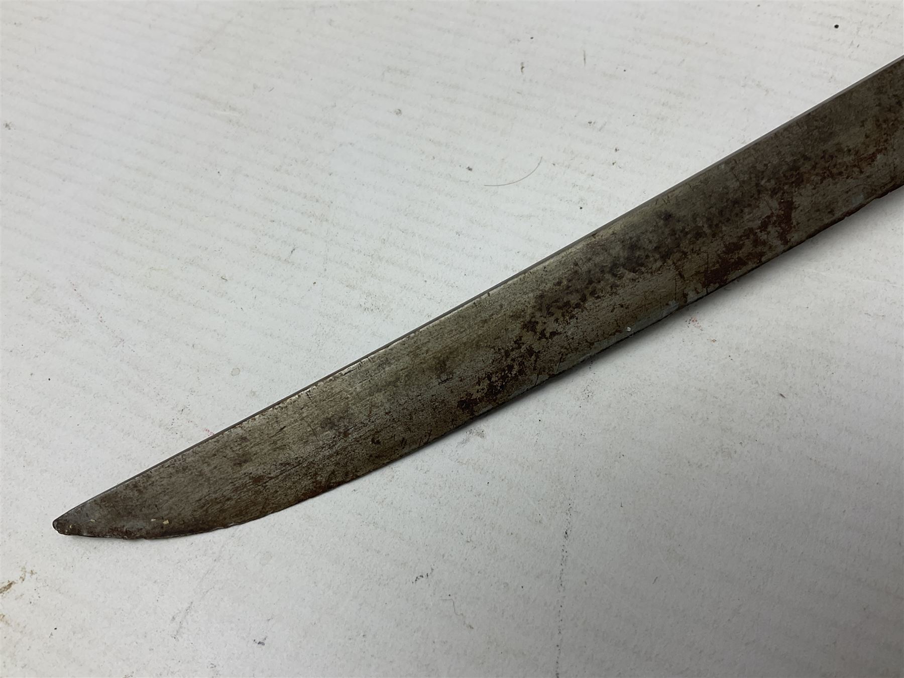 Japanese tanto dagger with 25cm single edged blade, gilded plain punched tsuba, cord bound ray skin grip incorporating menuki and ornate gilded metal mounts L39cm overall