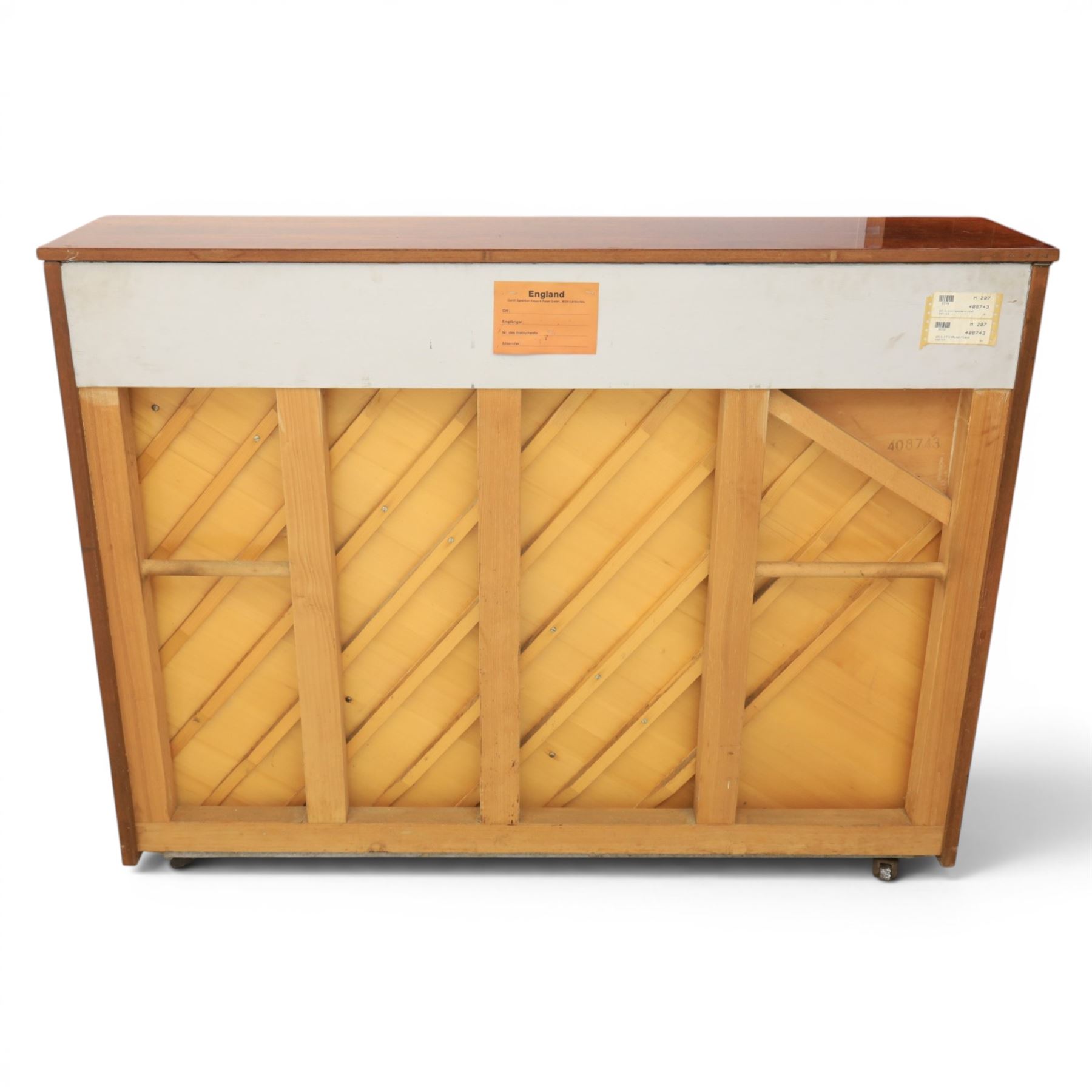 Wilh. Steinmann - 20th century East German mahogany veneered upright piano, together with matching stool