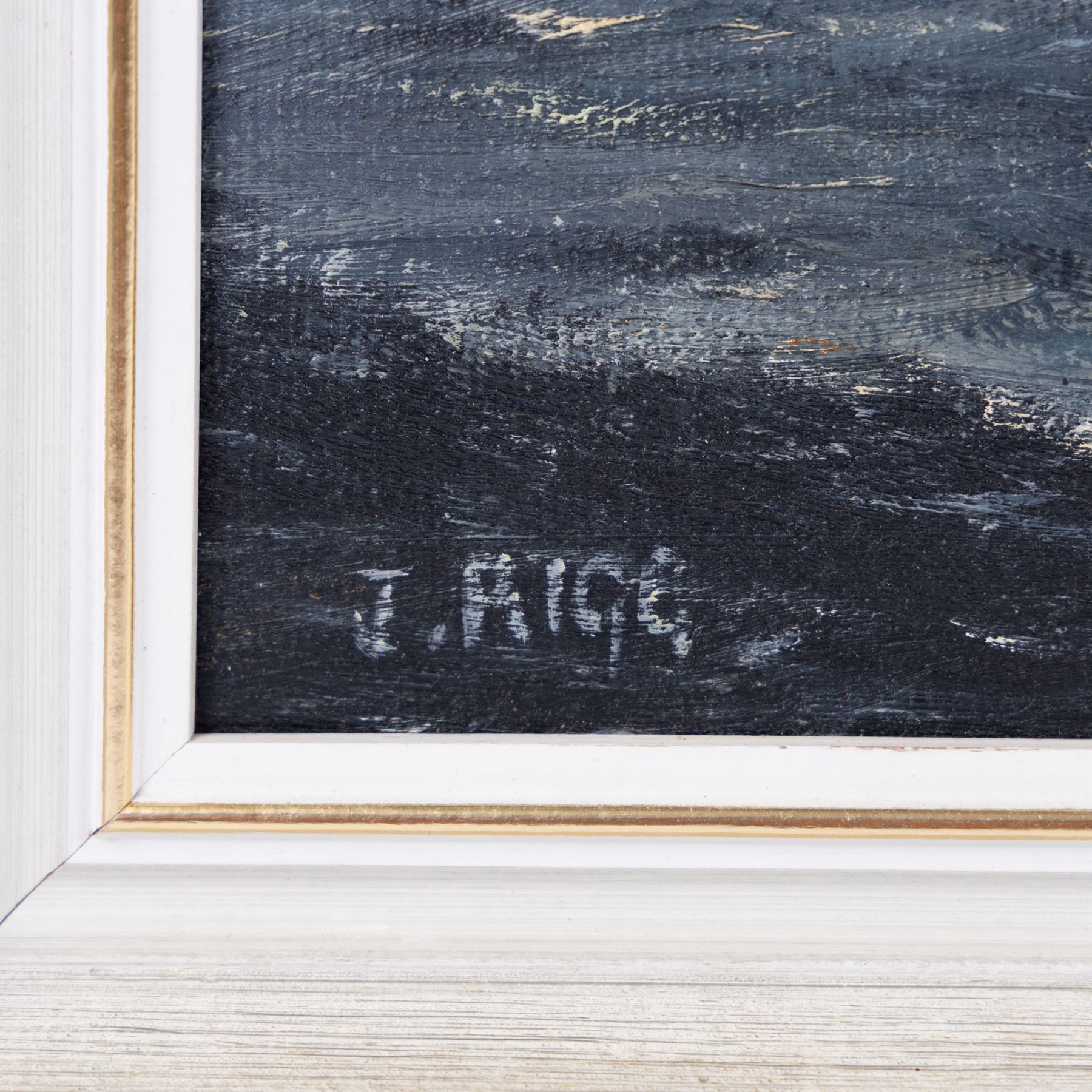Jack Rigg (British 1927-2023): Kirkcaldy and Whitby Trawlers Returning to Harbour, oil on canvas board signed, dated 1973 verso 60cm x 76cm
