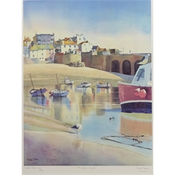  'The Harbour St. Ives', limited edition colour print by Nicola Tilley (British 1956-) signed titled and numbered 235/250 in pencil 58cm x 43cm  