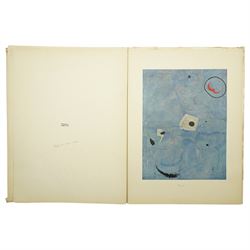 After Joan Miró (Spanish (Catalan) 1893-1983): 'Le Poète Préhistorique', folio containing colour plates pub. by Éditions d’Art Albert Skira, Geneva, circa 1950, from the portfolio 'Les Trésors de la Peinture Française' includes text by Raymond Queneau, deluxe art book with tipped-in colour reproductions 

