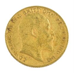 King Edward VII 1905 gold half sovereign coin