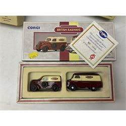 Nineteen boxed Corgi die-cast models sets, to include 50th Anniversary Battle of Britain, The Ruddles, The Bass, Ford- the general utility car, 150th Anniversary Penny Post, White Bread, Charrington etc