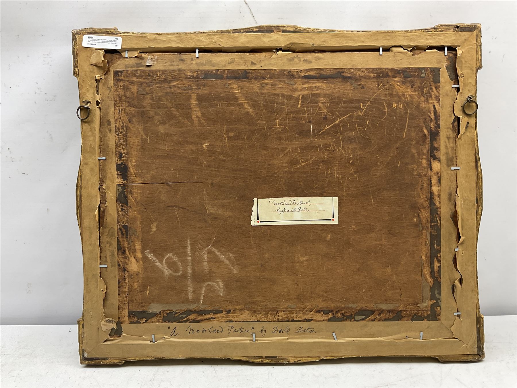 David Bates (British 1840-1921): Sheep being Driven on a Moorland Track, watercolour signed 25cm x 35cm
Notes: Bates was a painter of porcelain for Royal Worcester between 1855 to 1880