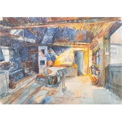 George Farquhar Pennington (British 1872-1961): Scarborough Castle 'The Village Smithy Lythe' 'Cottages Lythe' and 'The Vicarage Lythe' and others, six watercolours variously signed and titled, max 28cm x 39cm (6) (unframed)