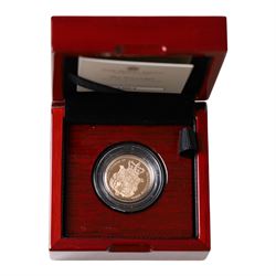 King Charles III 2025 'Shield' rose gold proof full sovereign coin, cased and boxed with certificate