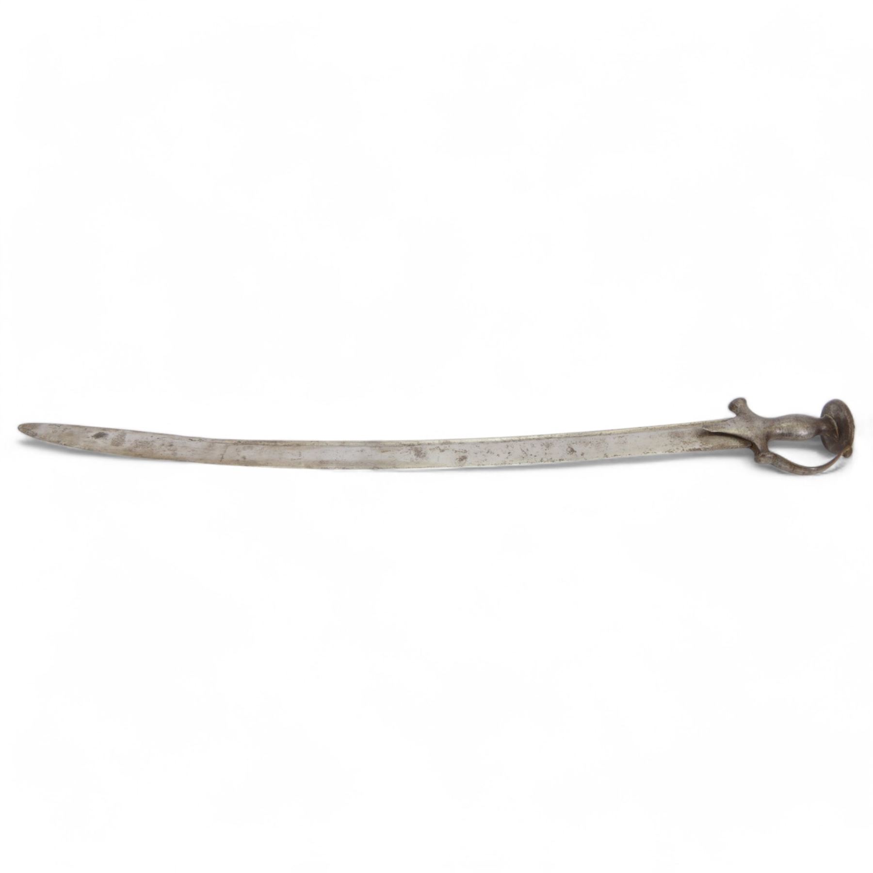 African Sudanese side-arm dagger with brass handle with cross detail, in leather scabbard, together with a collection of swords 