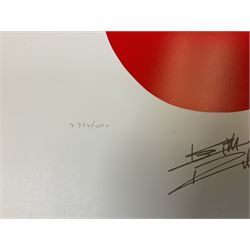 Rolling Stones - two limited edition 1994 Musicon International posters depicting the iconic John Pasche lips and tongue Stones logo surrounded by printed signatures, nos.2148/2500 and 2332/2500 with certificates 67 x 57cm, unframed