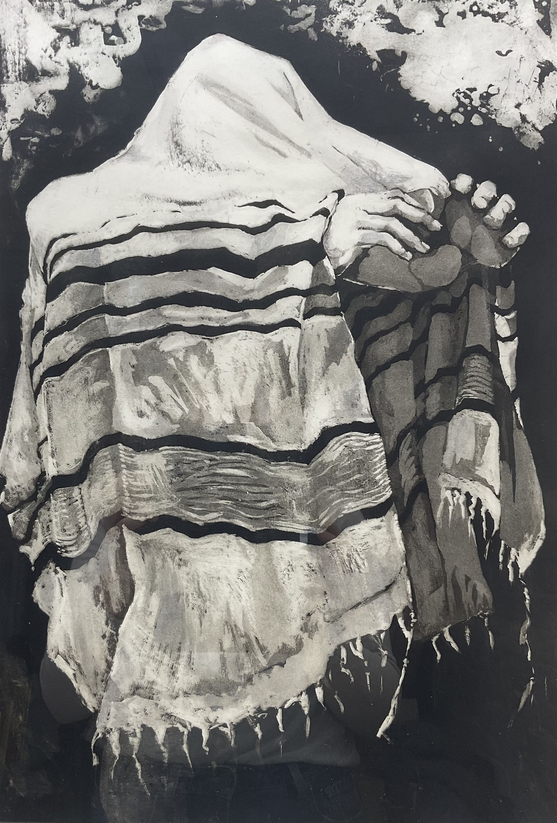 Barbara Jackson (British 1936-): 'Priestly Blessing', aquatint signed and titled in pencil 49cm x 33cm