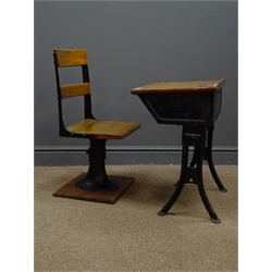  Vintage child's school desk and chair  