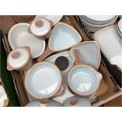 Mid 20th century Langley stoneware tea and dinner wares, to include lidded tureens, plates, teapot etc in three boxes