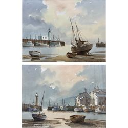 Don Micklethwaite (British 1936-): Scarborough Harbour and Harbour Scene, pair watercolours signed 26cm x 36cm (2)