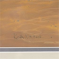 Keith Woodcock (British Contemporary): 'Vickers Vincent - at RAF Shaibah Iraq 1938', gouache signed, artist's labels verso 26cm x 38cm