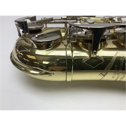 Czechoslovakian Boosey & Hawkes Powertone alto saxophone, serial no.125362; in fitted carrying case with crook