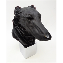 A Daum crystal Dandys Andrew Greyhound, designed by Jean-Francois Leroy, limited edition no 21/500, H35cm W30cm.