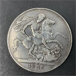 Queen Victoria 1895 crown coin 
