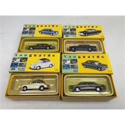 Twenty-five Lledo Vanguards 1:43 scale Limited Edition die-cast models including Ford Popular Saloon, Hillman Minx IIIA, Morris 1800's and others, all boxed (25)