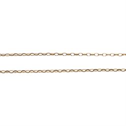 9ct gold chain and a white gold plated pearl ring 