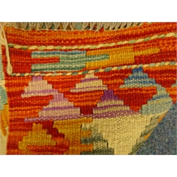  Choli Kelim vegetable dye wool rug, two medallions, repeating border, 133cm x 85cm  