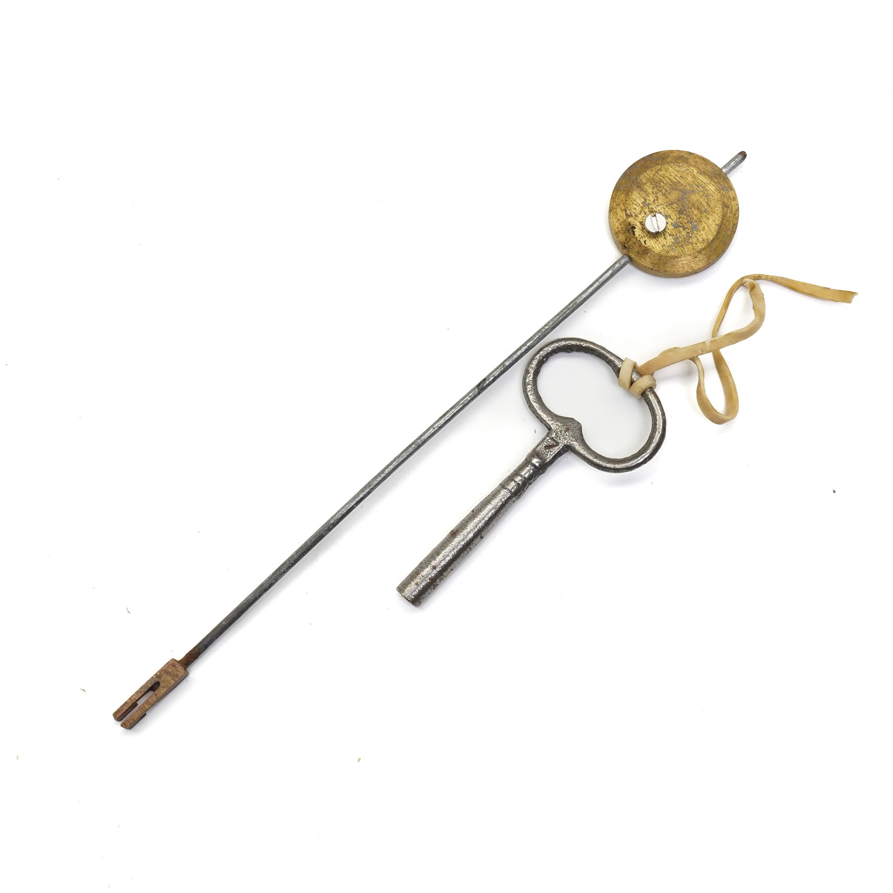 Charpentier & Cie-French 8-day mantle clock c 1860, in an ormolu case with Sevres style plaques, fluted pedestal case decorated with acanthus leaves and floral swags, surmounted by a putto and raised on toupie feet, convex enamel dial with Roman numerals, minute track and five-minute Arabic's, with makers name and Louis XVI style gilt hands, Parisian twin train movement with rack striking, sounding the hours and half-hours on a bell. With pendulum and key.
Charpentier & Cie, operated in Paris from around 1830 to 1860. They are especially well-known for their clock and garniture sets, as well as for their works of bronze. With pendulum and key.

