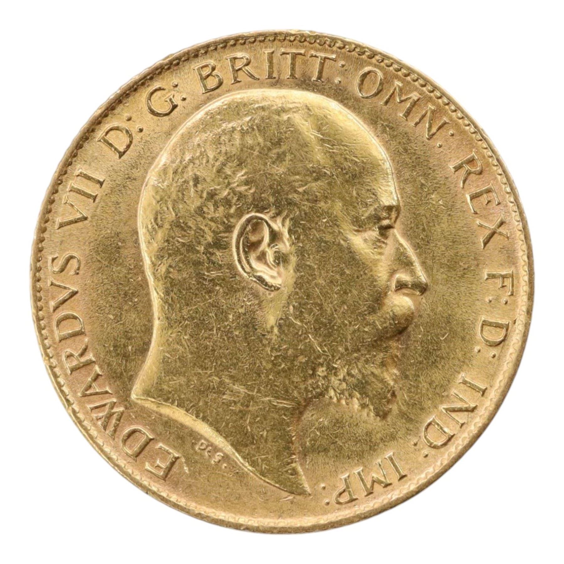 King Edward VII 1910 gold half sovereign coin