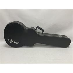 Ozark 'The Ozark Professional' tenor guitar, model no 3372, headstock stamped Ozark and with paper label to interior, in manufacturers hard case, guitar L82cm