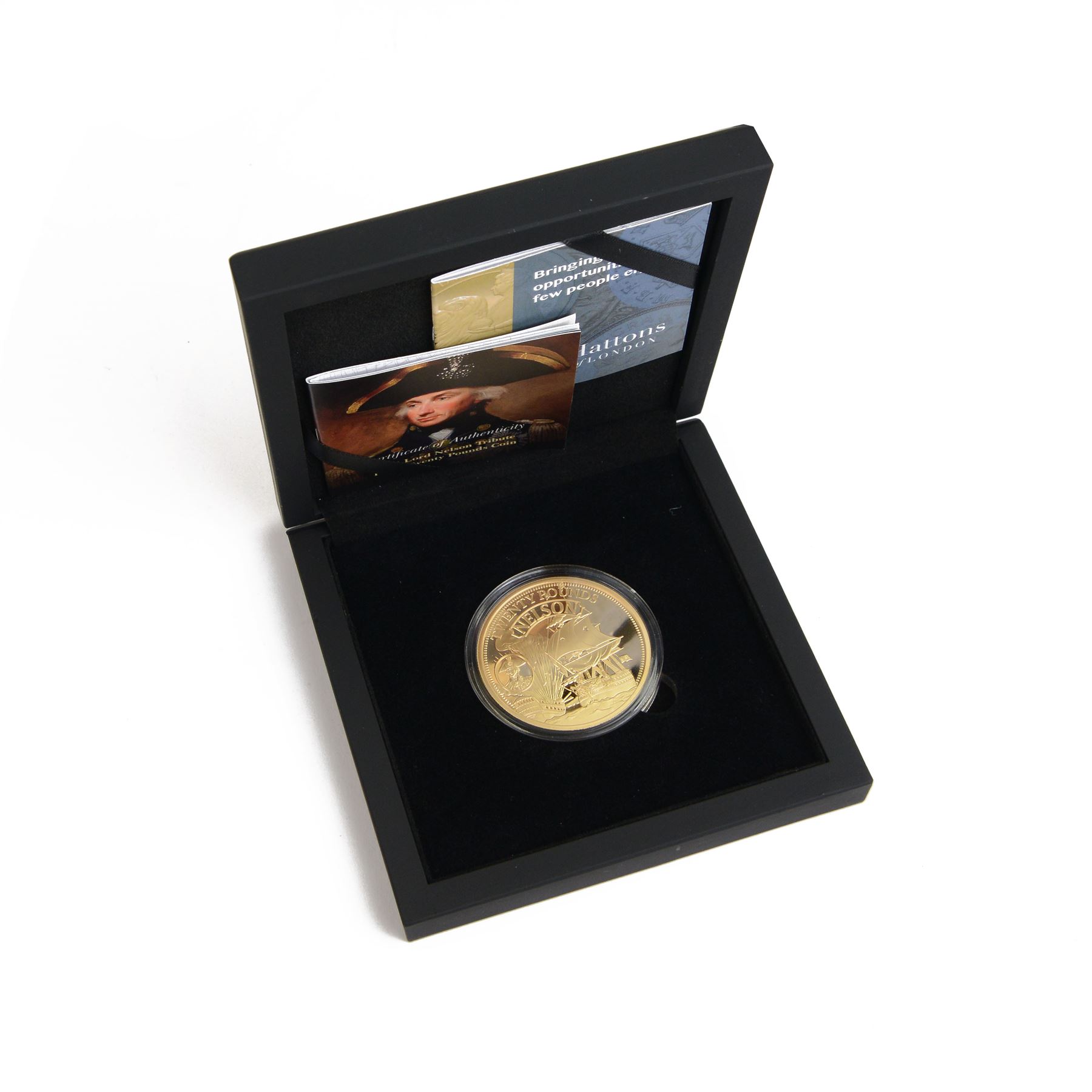 King Charles III Tristan da Cunha 2023 'Lord Nelson Tribute' gold proof twenty pounds coin, cased and boxed with certificate