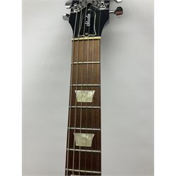 2012 American Gibson Les Paul Studio electric guitar, retro fitted with iron gear pick-ups, push-pull 'pots', roller bridge, string butler and locking machines, serial no.115321594, L99cm overall; in Gibson soft carrying case.