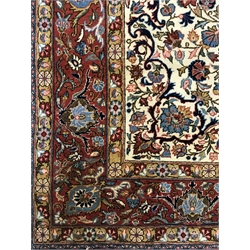  Persian style red ground rug, central medallion (204cm x 140cm) and another rug (2)  
