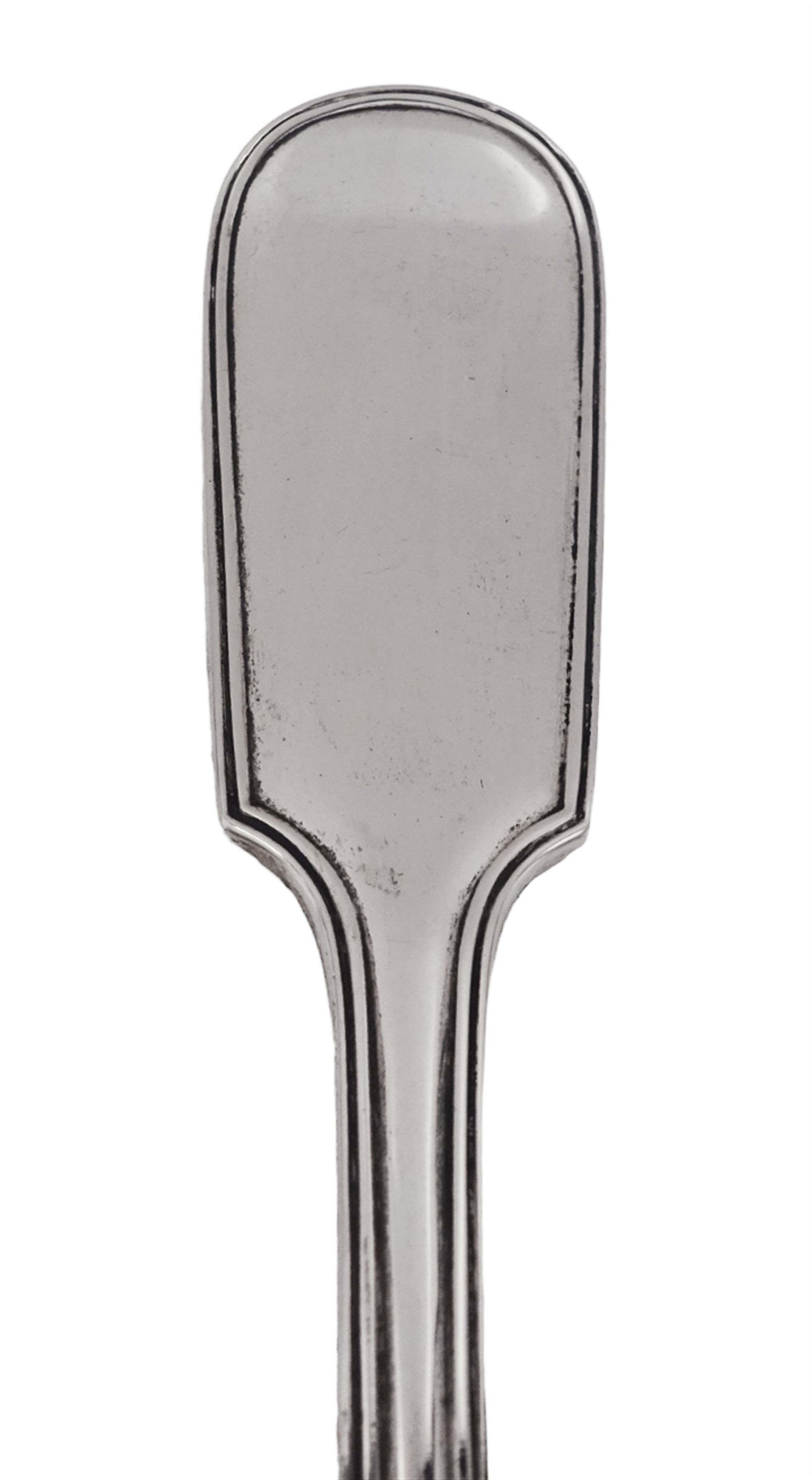Late Victorian silver Fiddle thread pattern soup ladle, hallmarked Mappin & Webb Ltd, Sheffield 1898, 9.60 ozt (298.6 grams)